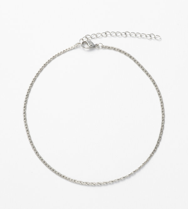 STAINLESS CURVED CHAIN ANKLET