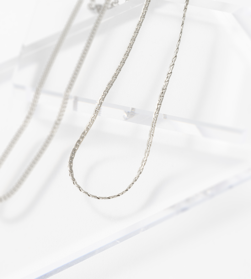 STAINLESS CURVED CHAIN ANKLET