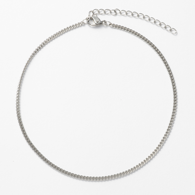 STAINLESS CURVED CHAIN ANKLET