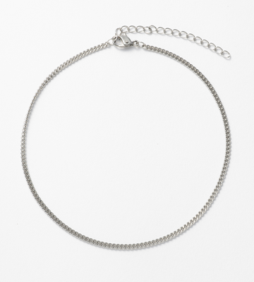 STAINLESS CURVED CHAIN ANKLET