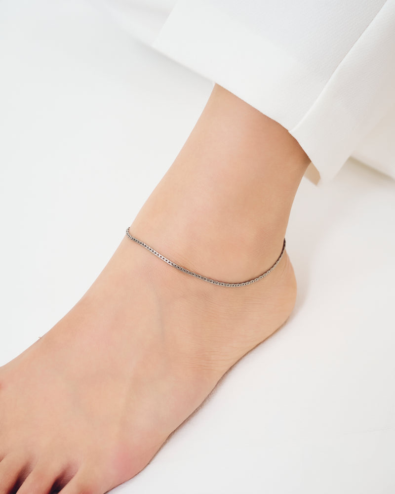 STAINLESS OVAL CHAIN ANKLET