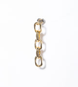 LINK CHAIN LARGE PIERCED EARRING