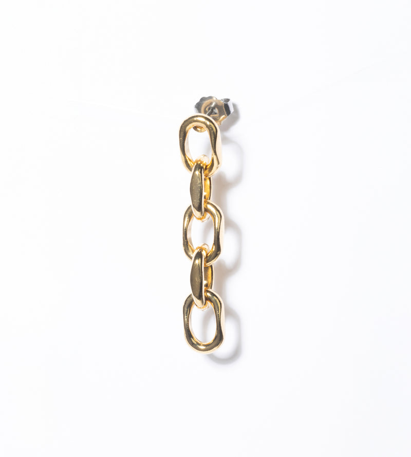 LINK CHAIN LARGE PIERCED EARRING