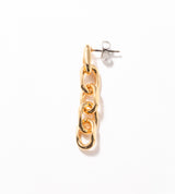 LINK CHAIN LARGE PIERCED EARRING