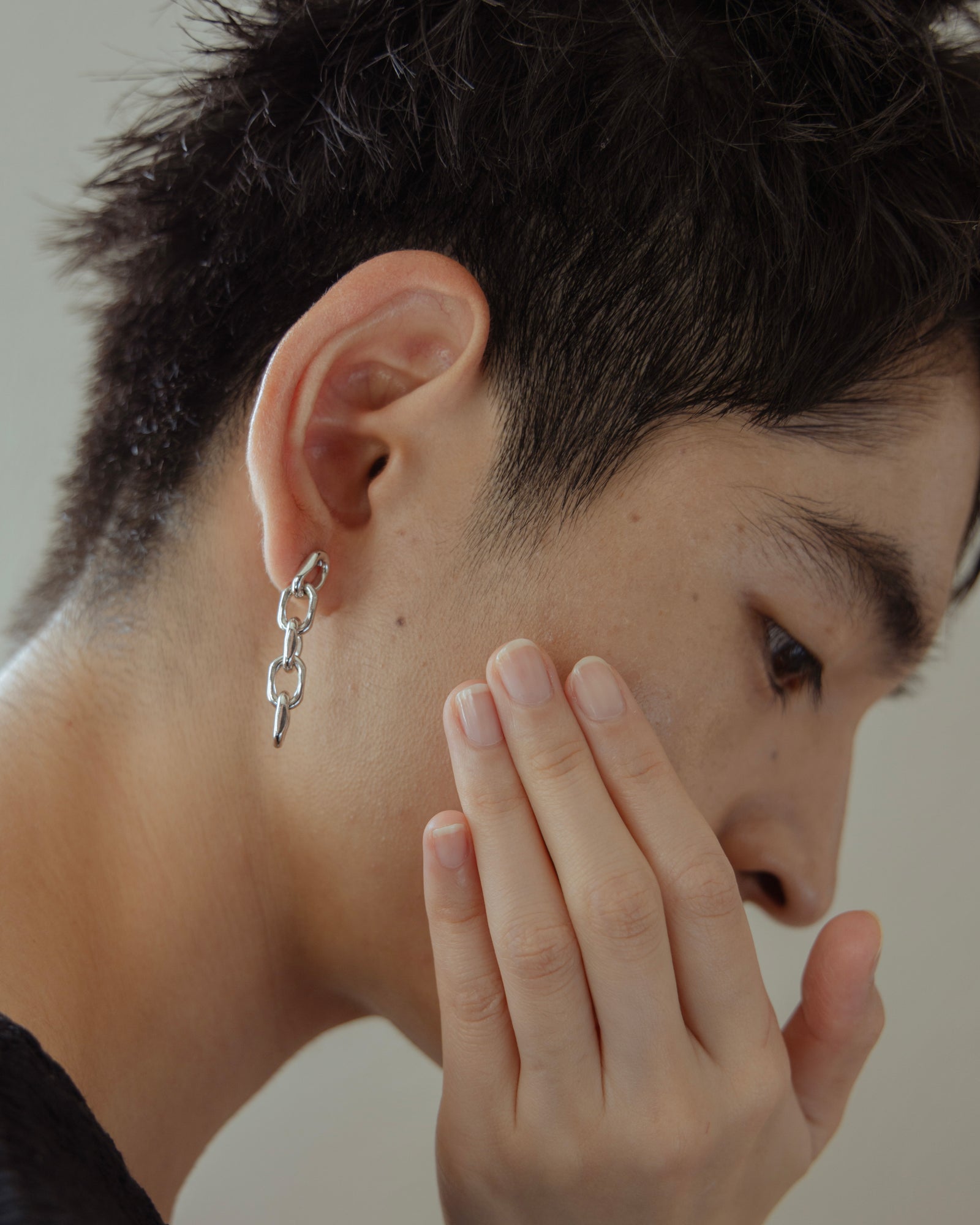 ラージ リンク チェーン ピアス
