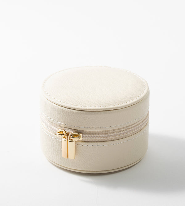 JEWELRY POUCH WHITE (CIRCLE)