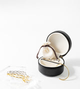 JEWELRY POUCH BLACK (CIRCLE)