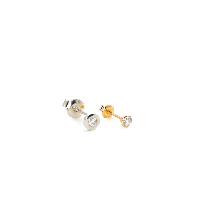 【予約注文（5/14頃発送）】BEZEL DIAMOND PIERCED EARRING（SINGLE）