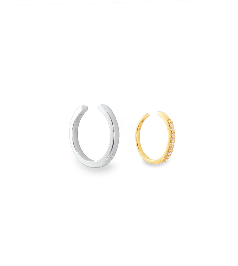 SILVER DIAMOND EARCUFF（SINGLE）
