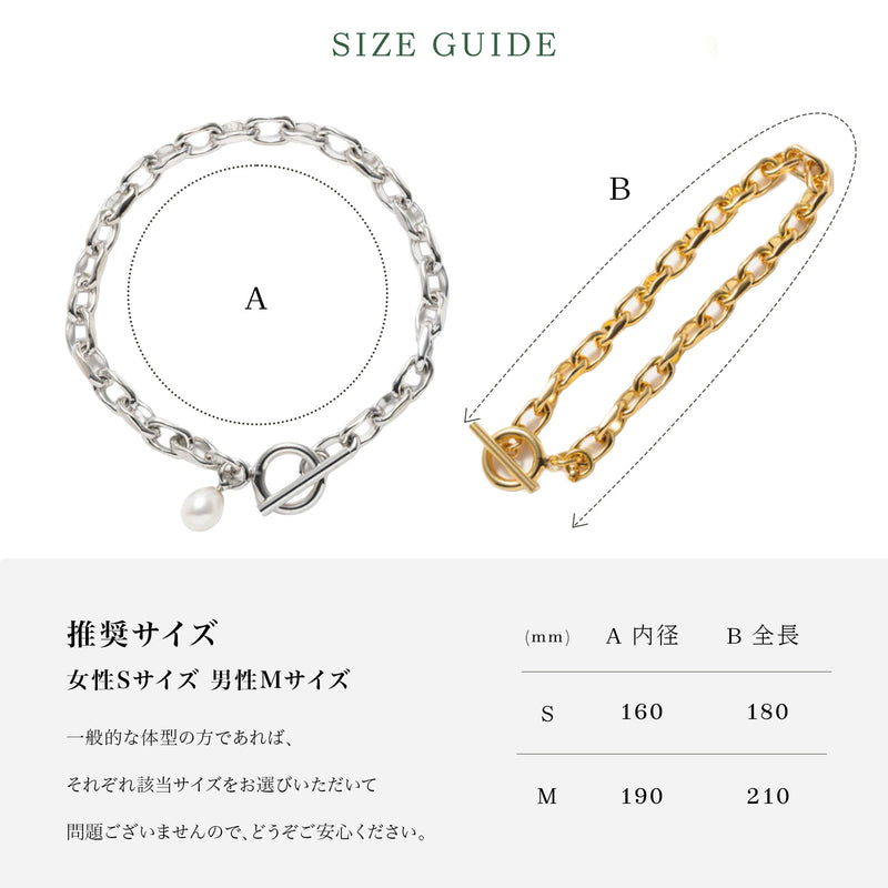 リンク チェーン ストーン ライン ブレスレット