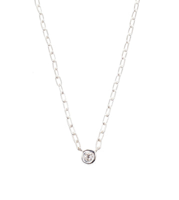 SILVER DIAMOND NECKLACE