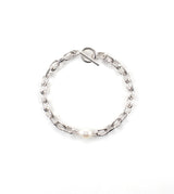 LINK CHAIN PEARL SETTING BRACELET