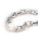 LINK CHAIN PEARL SETTING BRACELET