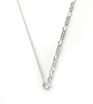 IRREGULAR  FIGARO CHAIN NECKLACE