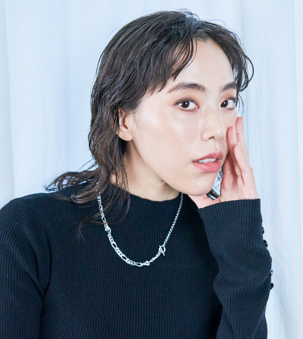 IRREGULAR FIGARO CHAIN NECKRACE - tsui