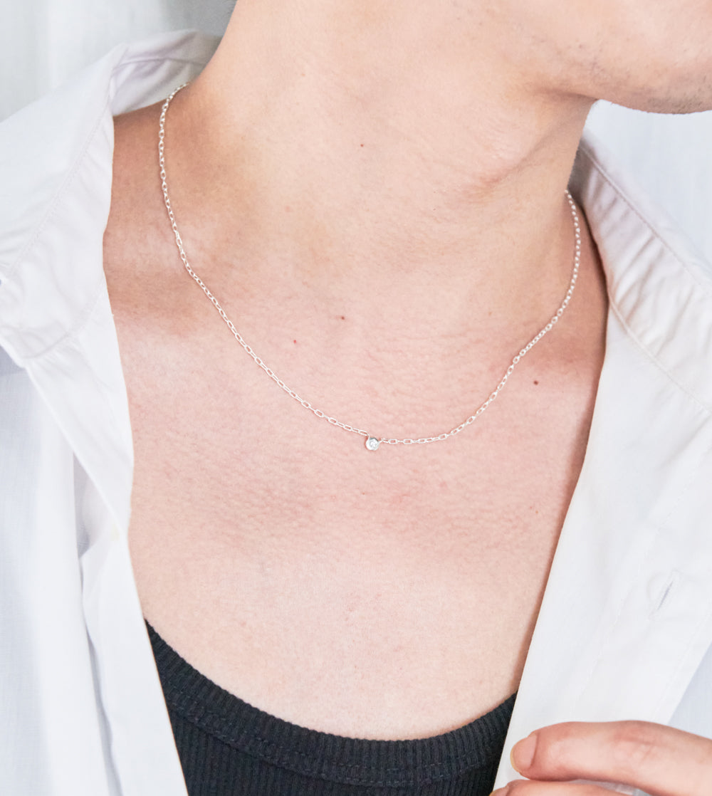 【定価11万 天然ダイヤ】SJX Silver Diamond Necklace 定価11万 天然ダイヤ】SJX Silver Diamond Necklace