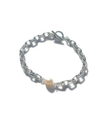 LINK CHAIN PEARL SETTING BRACELET