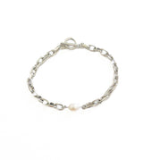 LINK CHAIN PEARL SETTING BRACELET